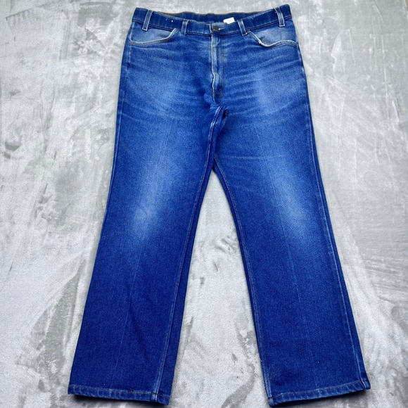 VTG Levi's 852 Orange Tab Mens Jeans Sz 38 Fits 35" Blue Denim Western Y2K 98' - Picture 1 of 13